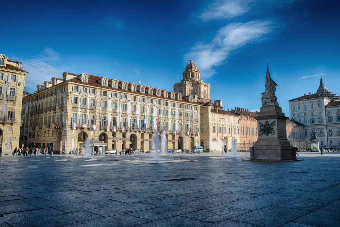 The historic Palazzo Madama, a medieval fortress and a grand palace, is a prominent landmark in the heart of Turin.